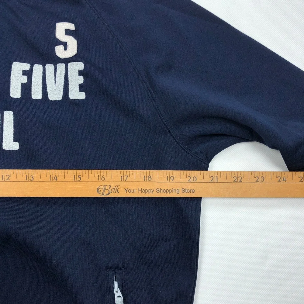 Triple Five Soul Brooklyn Track Jacket Mens Medium Navy Blue Hip Hop Y2K Zip Up
